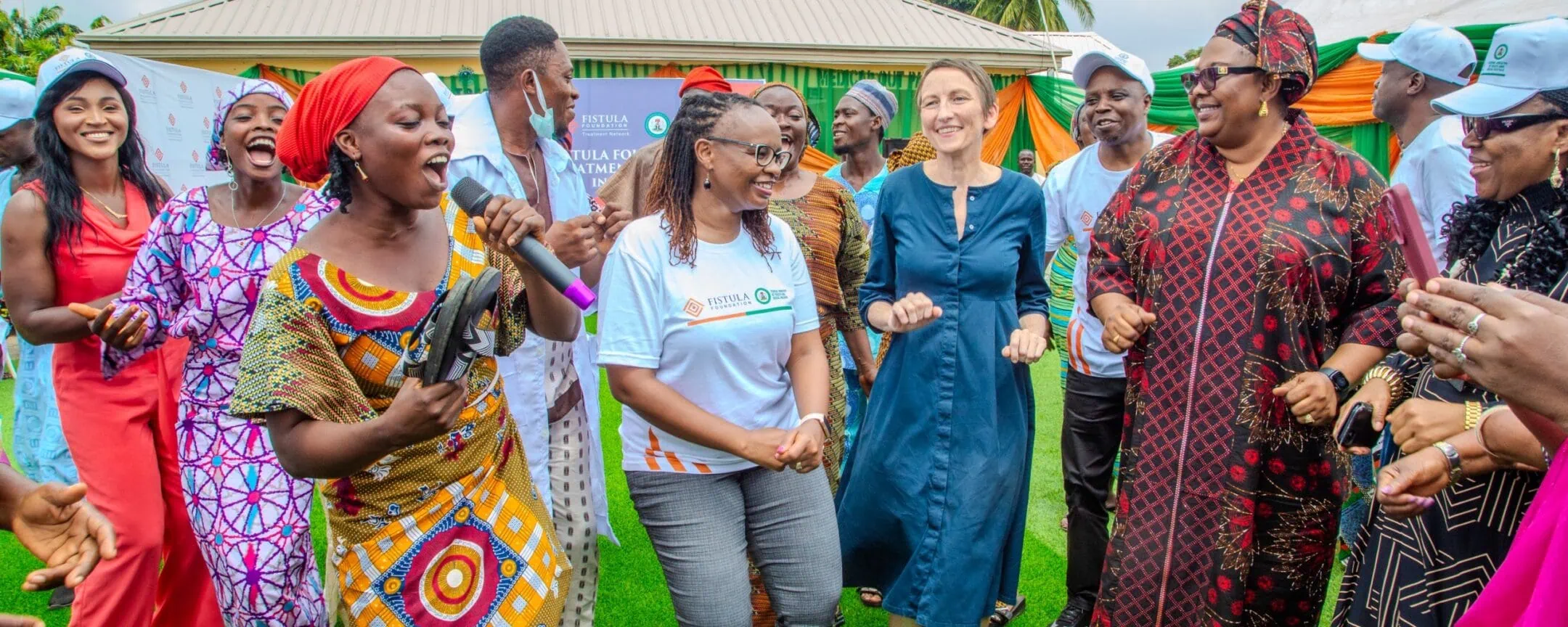 Dancing commences at the launch of the Fistula Foundation Treatment Network in Nigeria