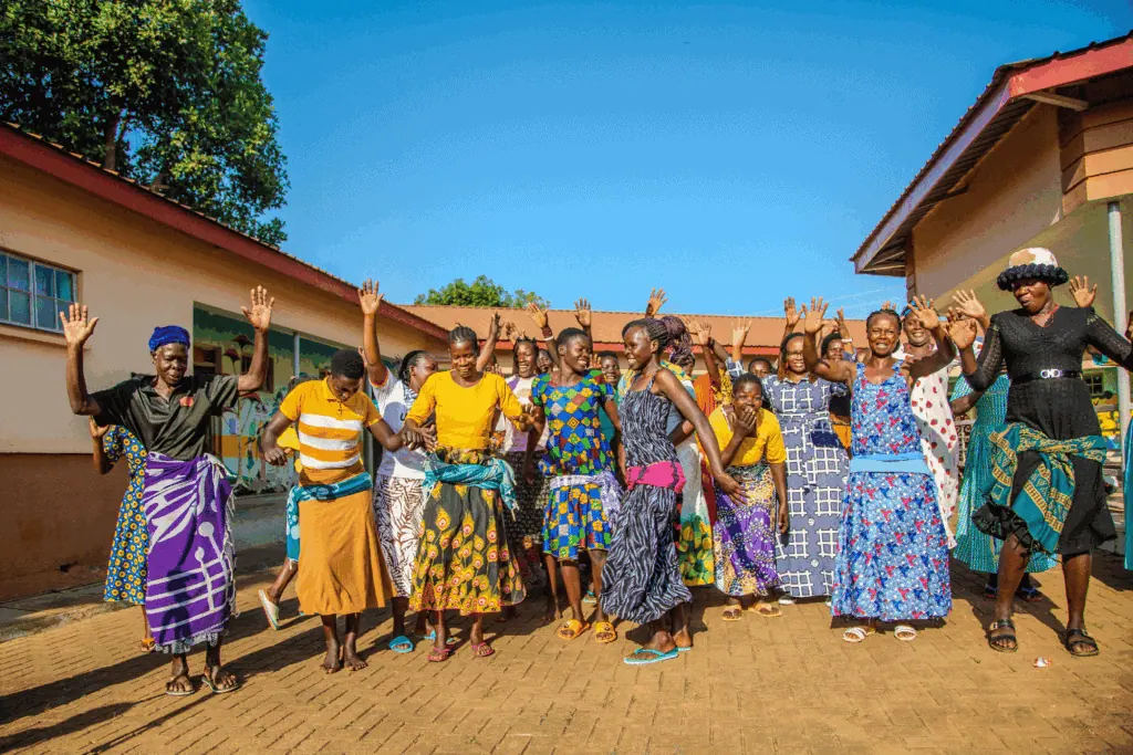 Fistula survivors joyfully celebrate their health at CoRSU Hospital.
